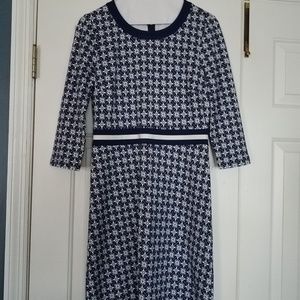 Draper James Navy Honeycomb Dress